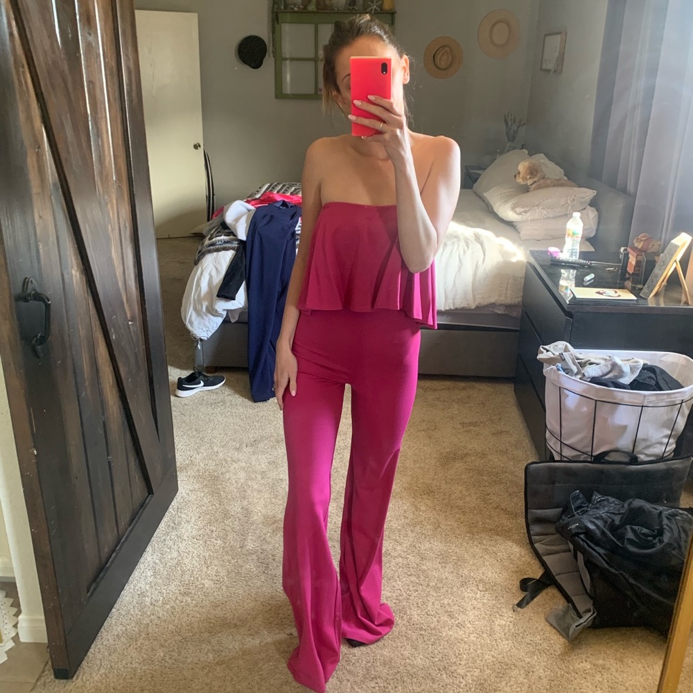 NWT Lovers + Friends Jumpsuit — hot pink — XXS —